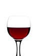 Red Wine Glass on White