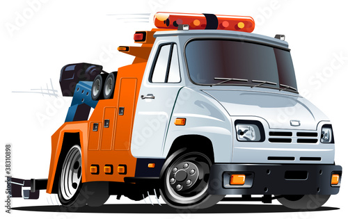Vector: Vector cartoon tow truck Vector cartoon tow truck