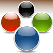 Set of glossy colored icons