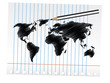 Scribble World Map on Notebook Paper