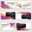 Vector: Rainbow circle business card templates Rainbow circle business card templates