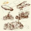 Vector: old times vehicles old times vehicles