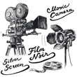 Vector: movie camera movie camera