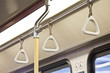 Handles for standing passenger inside a train Handles for standing passenger inside a train