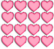 Pink & Chrome Heart Shapes