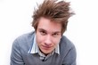 Handsome young man isolated over white