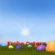 Frohe Ostern Schriftzug 3D Eier suchen Frohe Ostern Schriftzug 3D Eier suchen