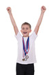 Foto: Happy boy with medals Happy boy with medals