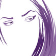 Young woman portrait sketch