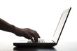 Silhouette Laptop Typing Silhouette Laptop Typing