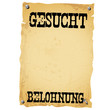 Plakat - GESUCHT BELOHNUNG white