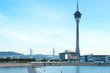 Urban landscape of Macau with famous traveling tower Urban landscape of Macau with famous traveling tower