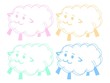 ひつじ（パステルカラー）