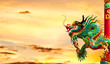 Chinese style dragon statue