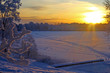 Frozen lake in the winter Frozen lake in the winter