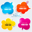 Colorful paper bubble for speech
