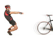 Leaving the bicycle