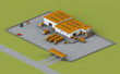 3d illustration of infrastructure warehouse