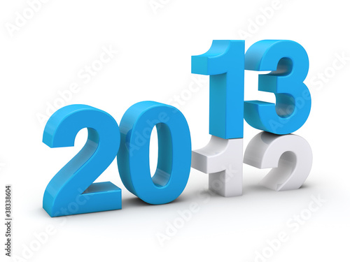 Illustration: New year 2013 3d render New year 2013 3d render