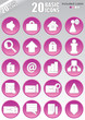 20 basic icons and buttons