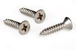Screws on white background