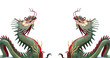 Giant Chinese dragon at WAt Muang