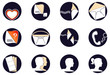 Set a web of icons