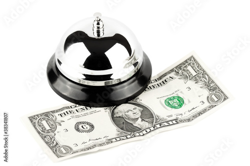 Photo: Service Bell with money Service Bell with money