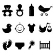 Baby related icon set