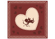 Valentine cupid with bow  on the heart background
