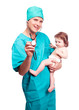 surgeon with a baby