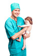 surgeon with a baby