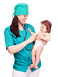surgeon with a baby