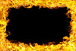 fire border with flames