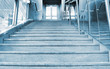 Stairway towards the doors