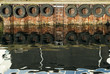 Car tyre on pier Car tyre on pier