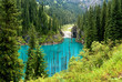 Lake Kaindy in Tien-Shan mountains, Kazakhstan Lake Kaindy in Tien-Shan mountains, Kazakhstan