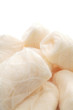 Hanks of white wool (mohair)