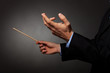 male music conductor directing
