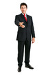 Businessman full length giving hand isolated on white Businessman full length giving hand isolated on white