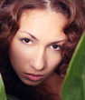 Closeup portrait of a beautiful young lady