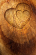 Love text on  wooden background