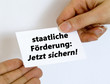 staatliche Förderung