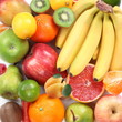 Group of fruits takes up the entire frame.