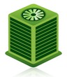 Green Air Conditioning Unit Icon