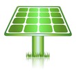 Green Solar Panels Renewable Energy Icon