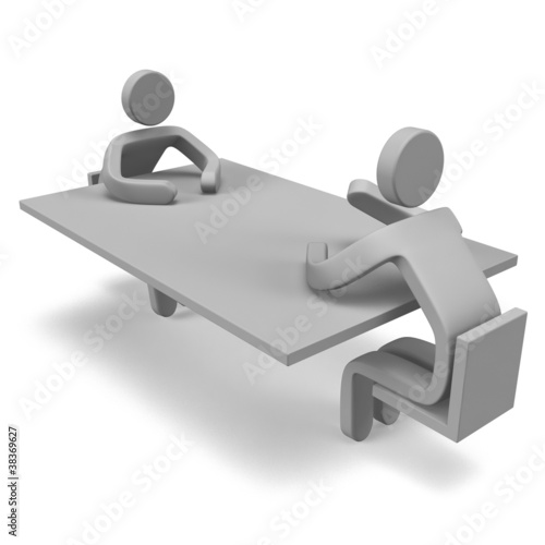 Illustration: 2PersonsWhoAreTalkingOnTheTable_image 2PersonsWhoAreTalkingOnTheTable_image
