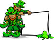 St. Patricks Day Leprechauns Holding Sign