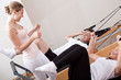 People exercising