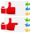 Vector set of thumb up signs
